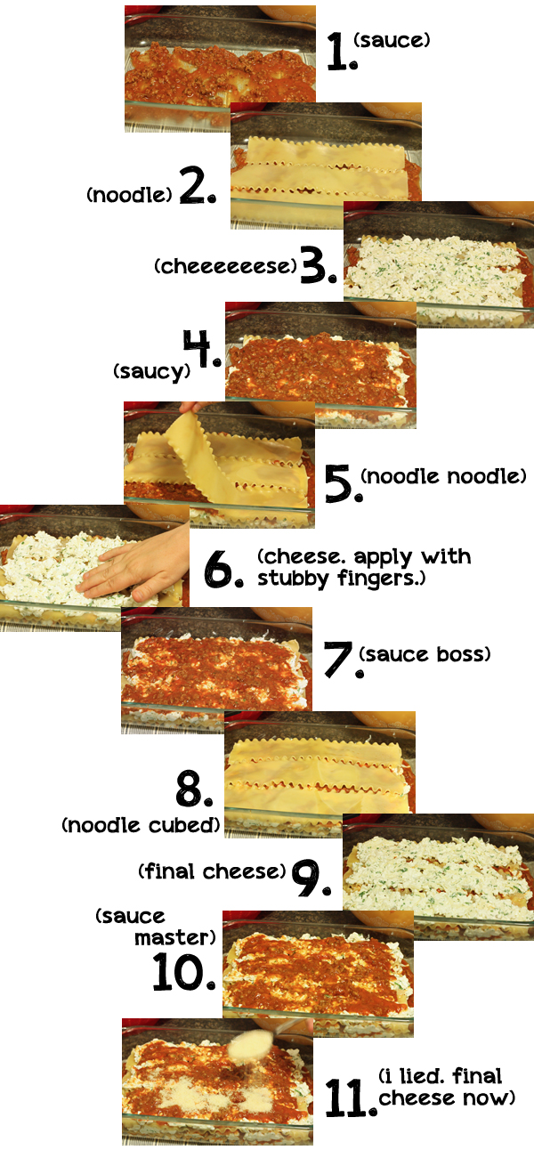 To build a lasagne copy