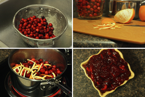 The making of cranberry sauce