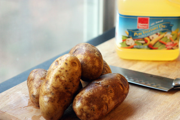 Potatoes and oil