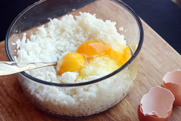 Rice and eggs