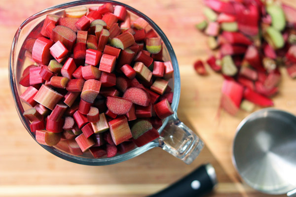 Chopped rhubarb