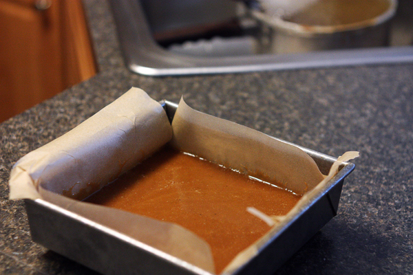 Hot candy in a mold