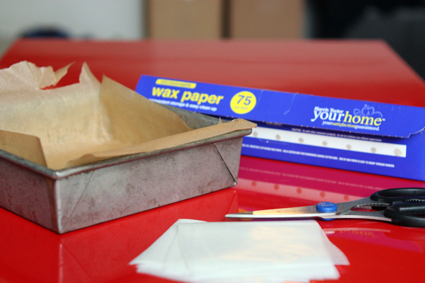 Prepping the pan and the wrappers