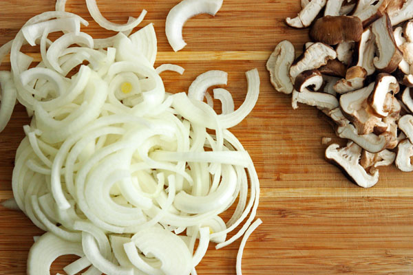 Chopped ingredients