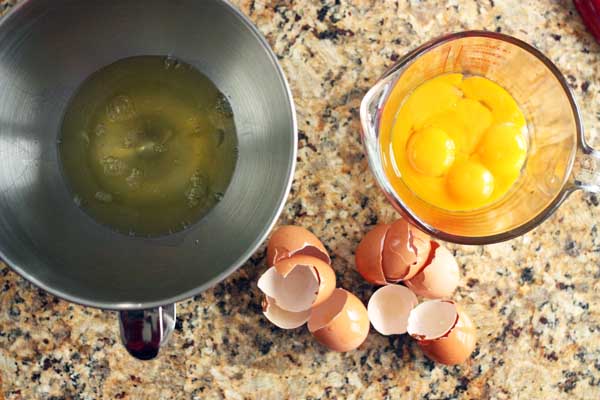 Eggs separated