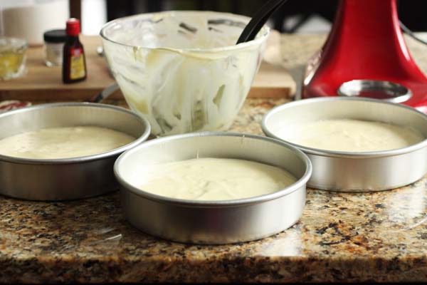 Into the oven the pans go