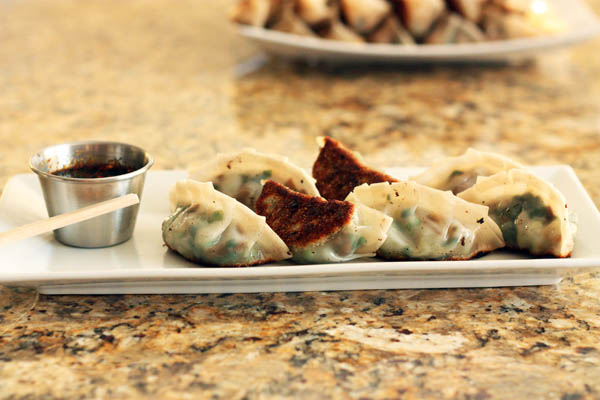 Fresh Sweet Pea Potstickers