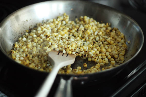 Charring corn