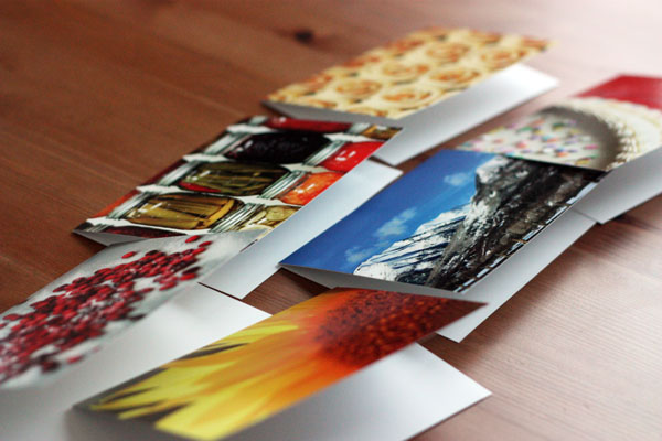 Array of notecards